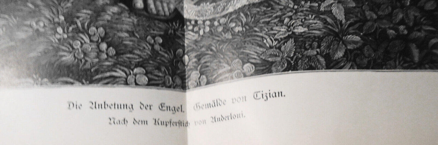 Die Anbetung der Engel. Gemälde von Tizian. - 1886  - Original