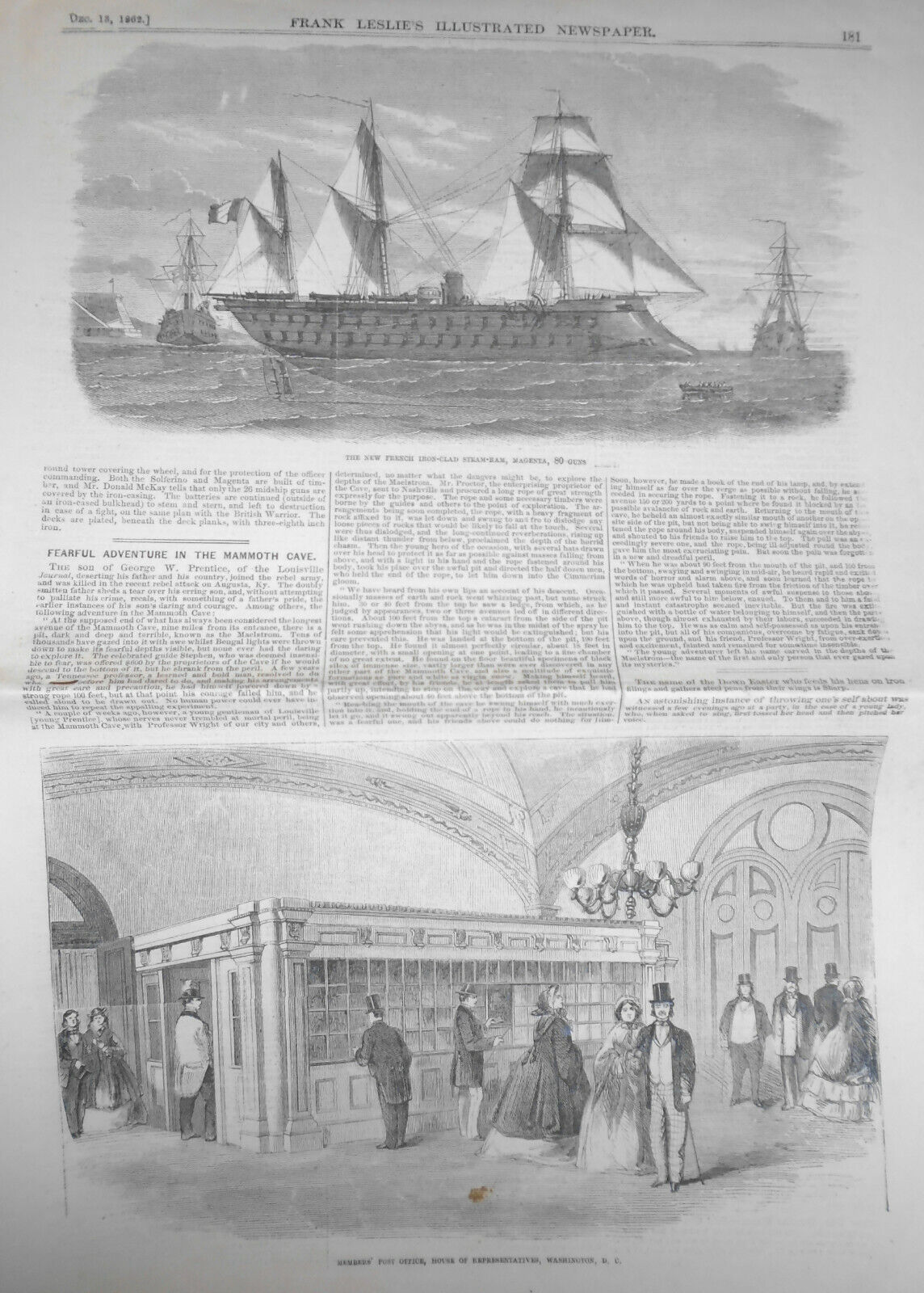 Frank Leslie's Illustrated Newspaper - December 13, 1862 - US Civil War, etc.