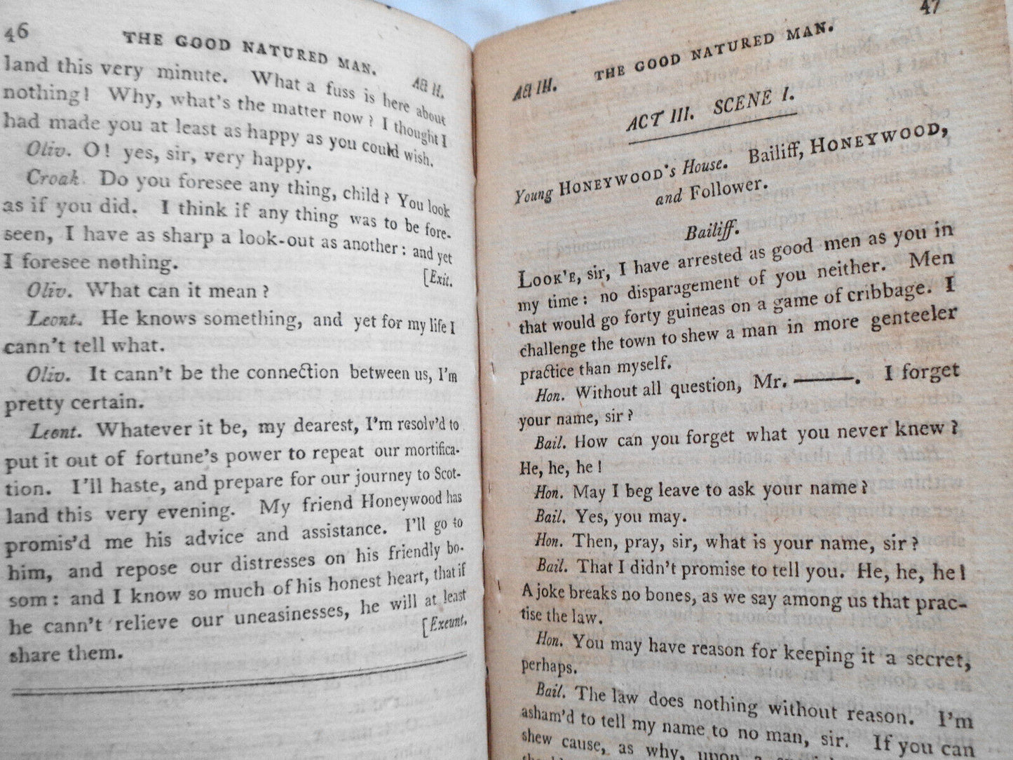 1792 The Good Natured Man. A Comedy, by Dr. [Oliver] Goldsmith.