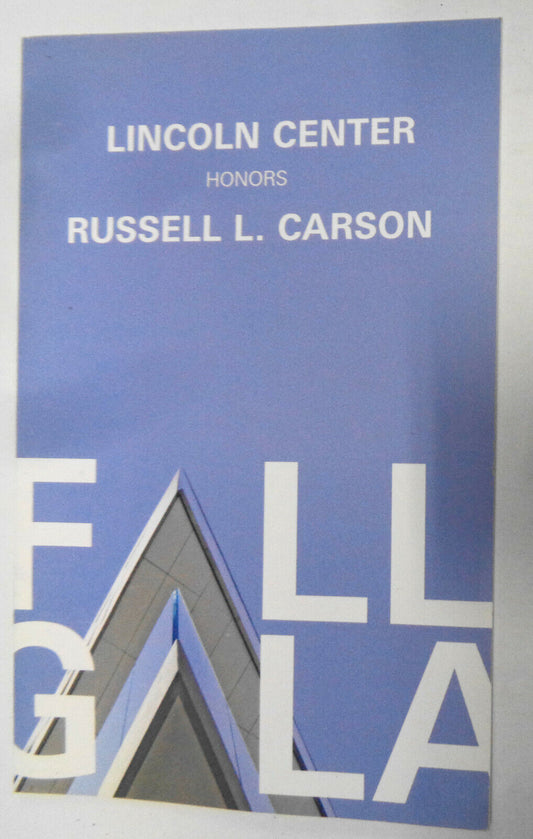 Lincoln Center Honors Russell L. Carson - Distinguished Award at Fall Gala, 2014