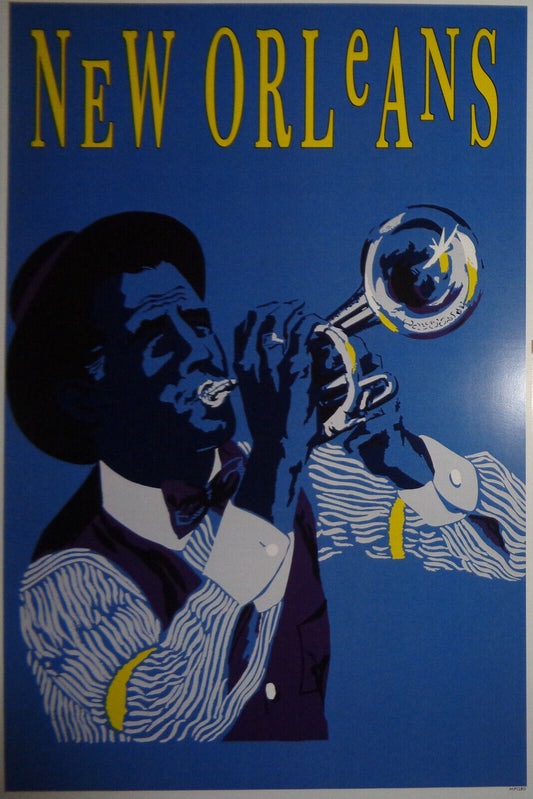New Orleans - Jazz Trumpet Player  Poster