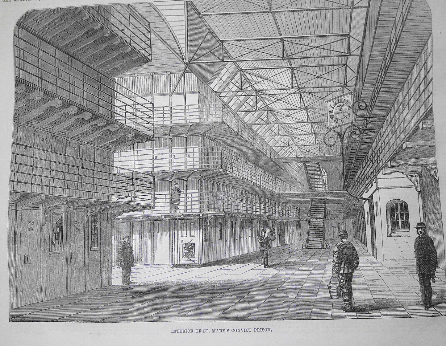 The Late Outbreak Among the Convicts at Chatham - Illustrated London News, 1861