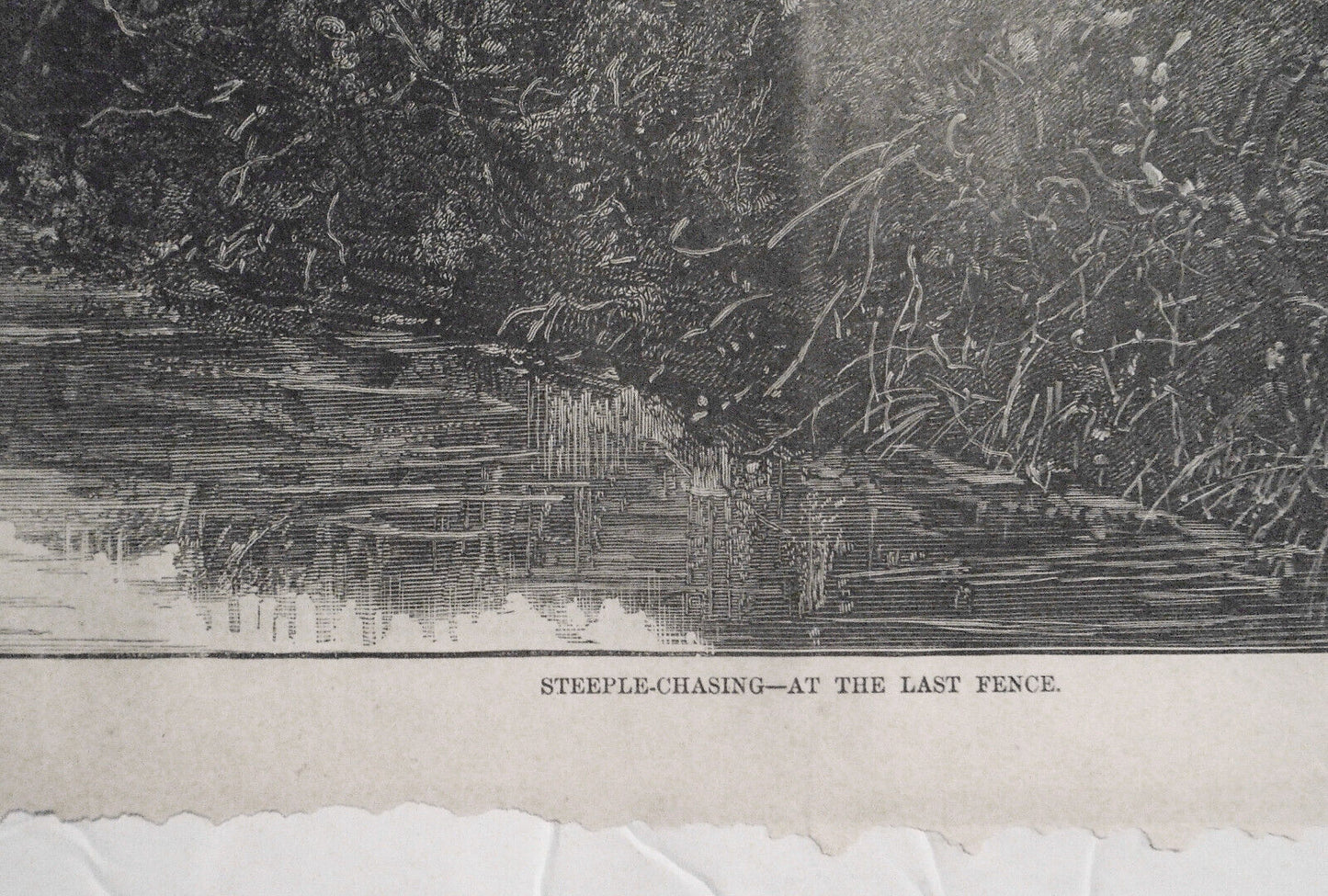 STEEPLE-CHASING - Two original prints from Harper's Weekly, April 25, 1874