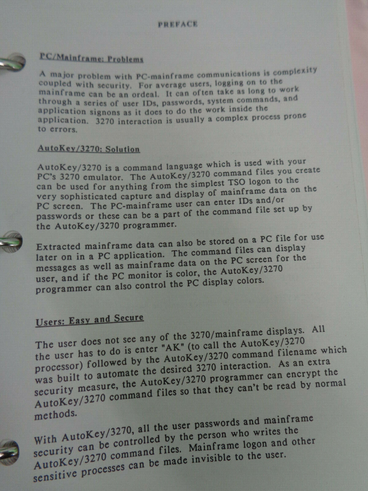 AUTOKEY/3270 by CDI Systems, [Simplifies PC to mainframe communications] 1986