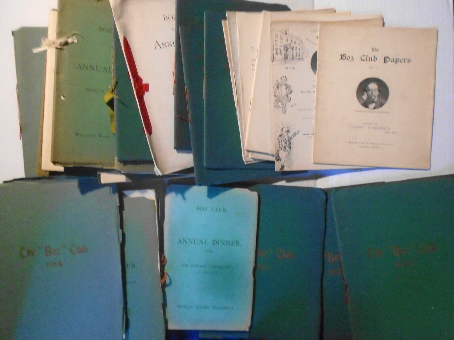 [Charles Dickens] 1900-1914 BOZ Club Papers, Annual Dinner, Correspondence, etc