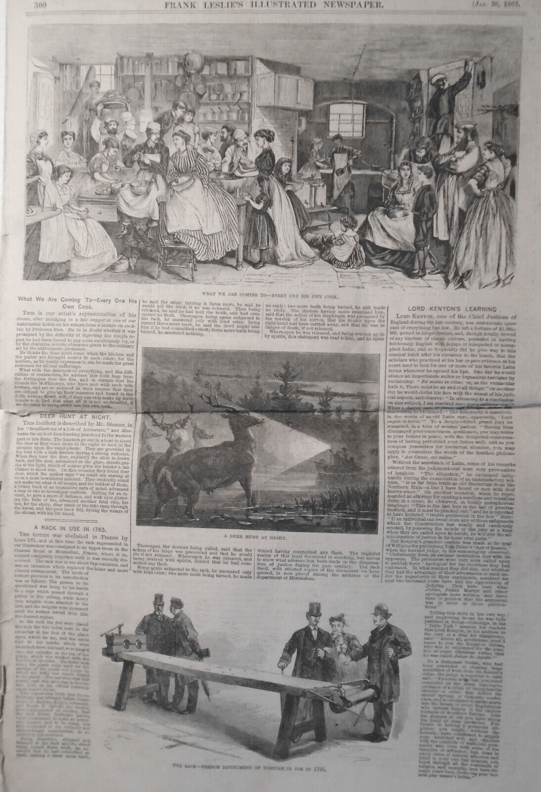 Frank Leslie's Illustrated Newspaper, January 26, 1867 - Theatricals, accidents