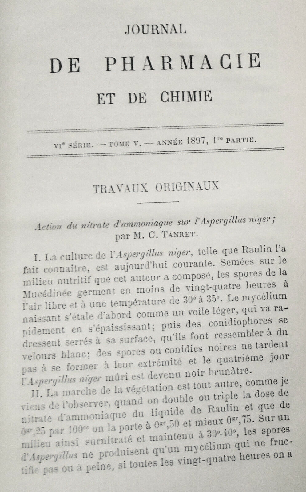 1897 Journal De Pharmacie Et De Chimie - 6th Series, Vol 5