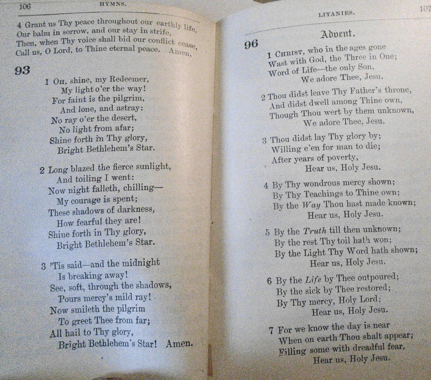 1895 The Sunday School Chorister, Words Only. Hardcover.