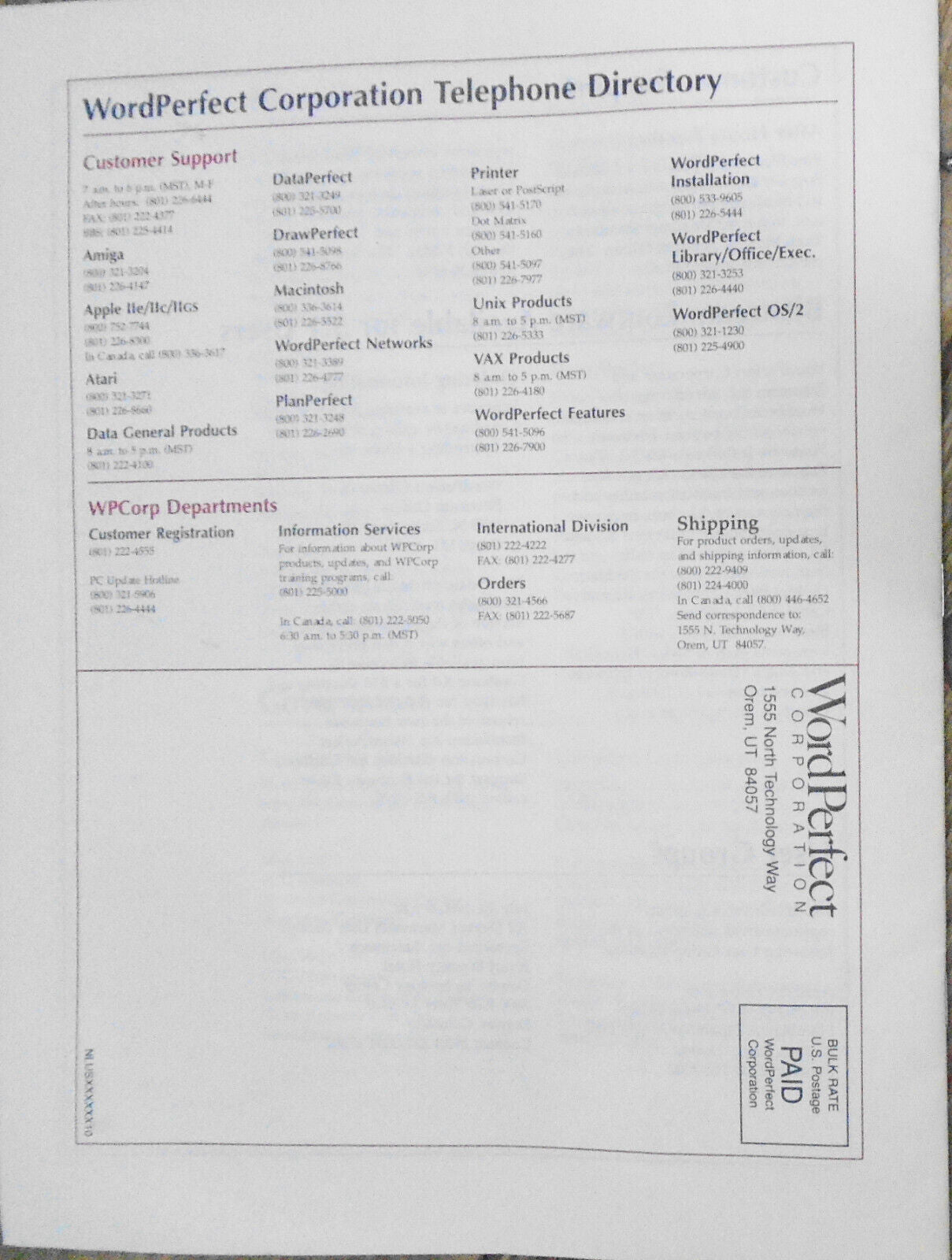 WPCorp Report, April 1990, WordPerfect Corporation