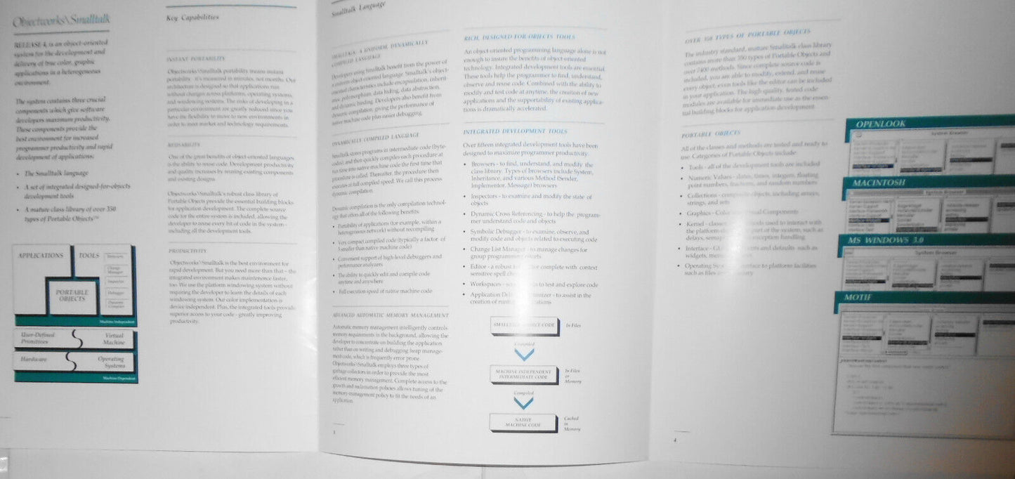 ParcPlace Objectworks\Smalltalk and Objectworks\C++ brochures, 1990