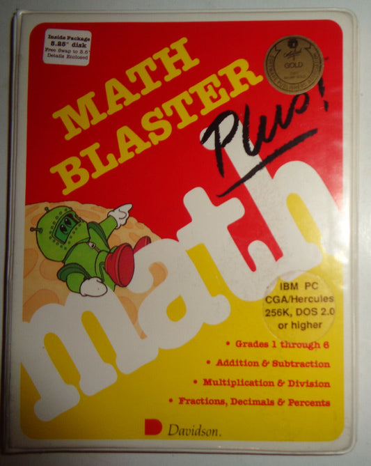 Math blaster plus! - 1987, for IBM PC - Unused