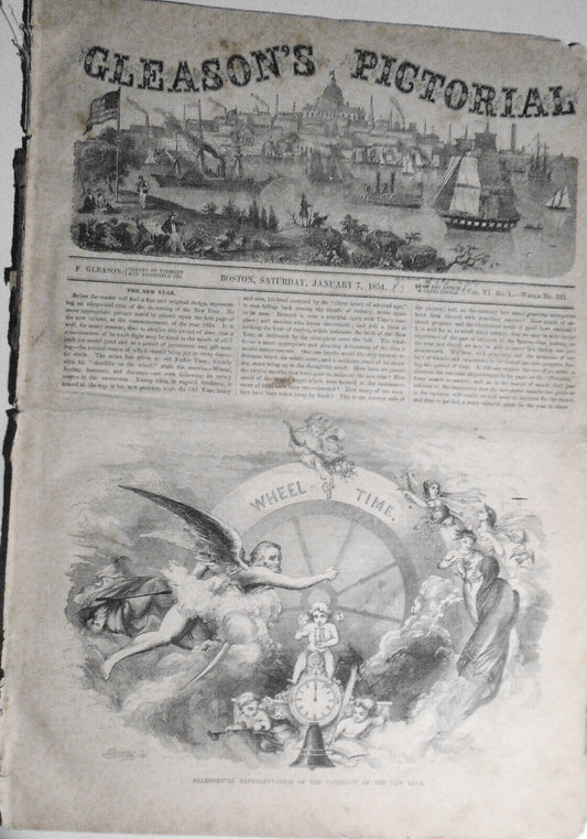 Gleason's Pictorial January 7, 1854 - New Year celebrations; Portraits of rulers