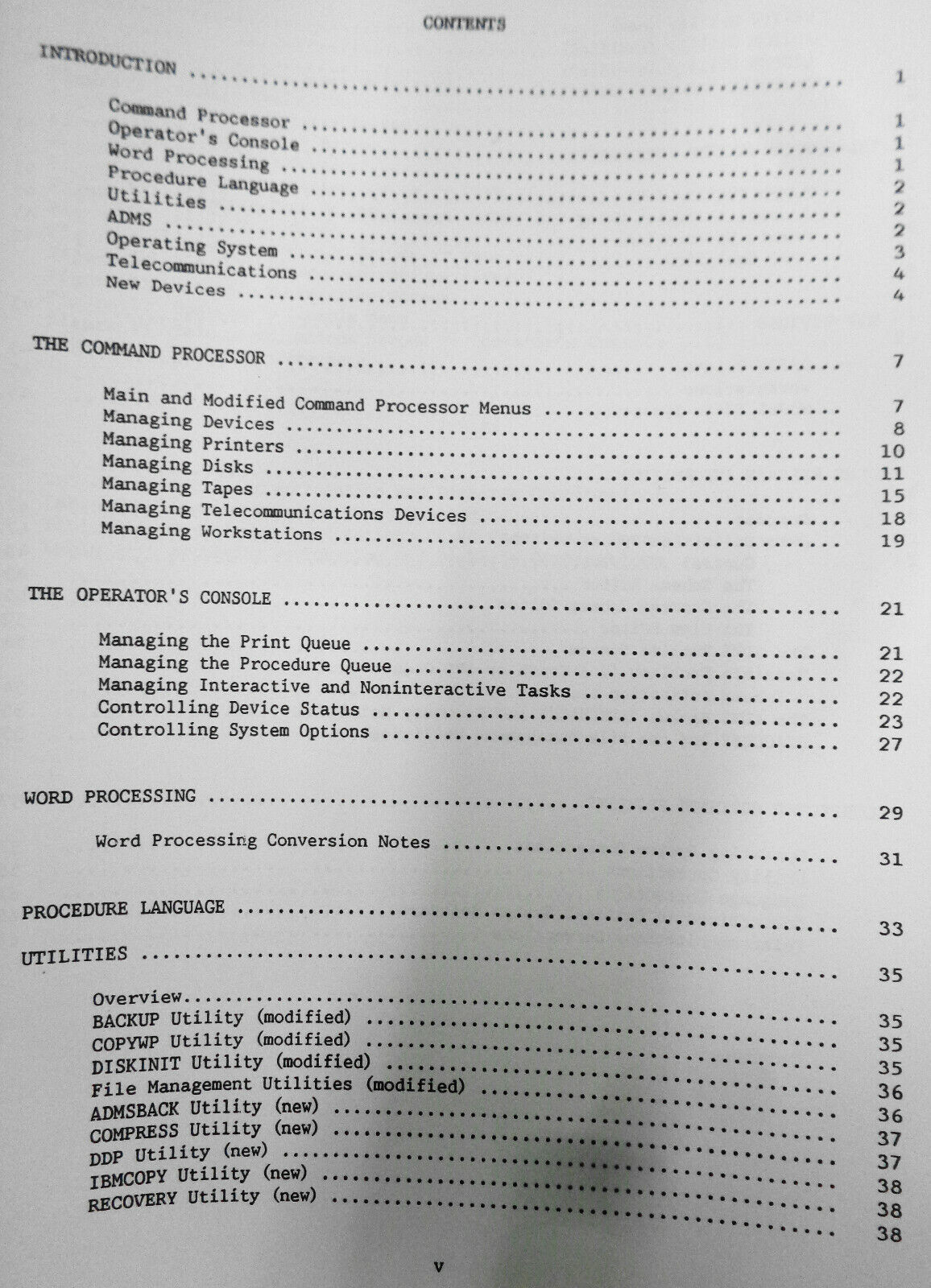 Wang Procedure Language Reference, Programmer's Intro, File Mgt Utilities 1978-