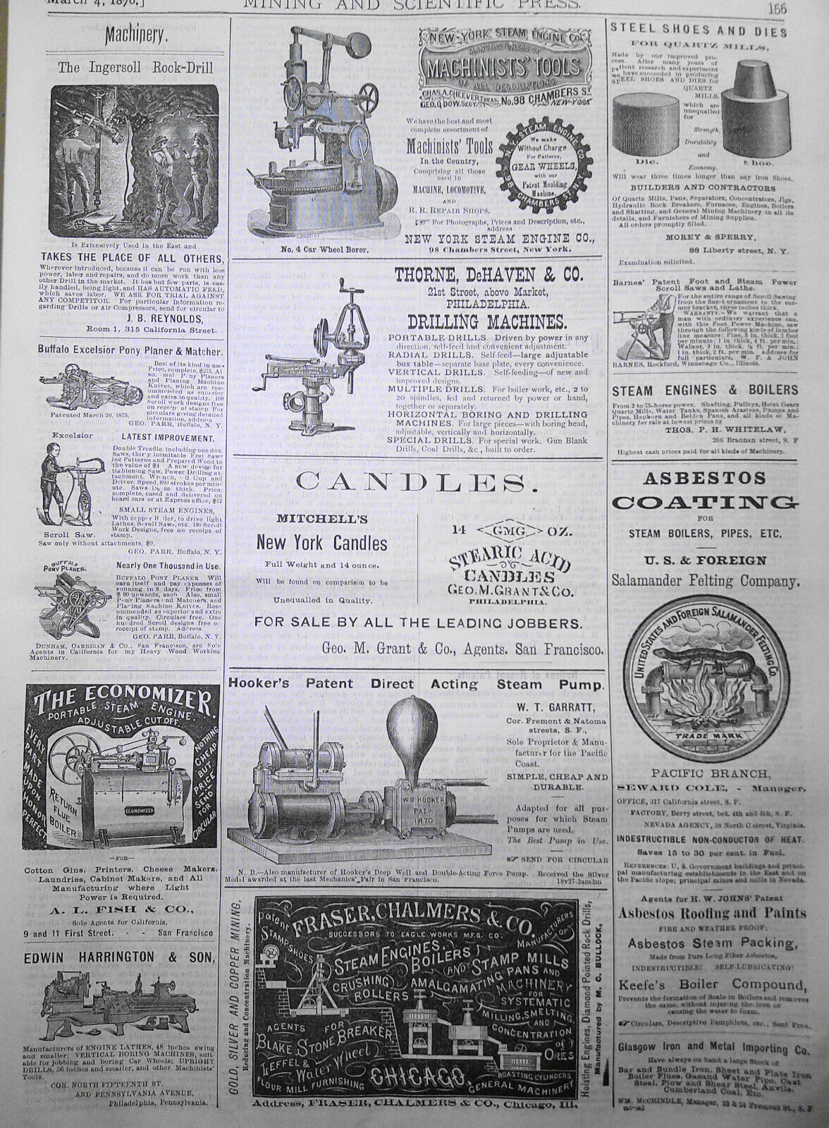 Mining and Scientific Press, March 4, 1876. Bonanza Mines; Bigelow Engine; etc