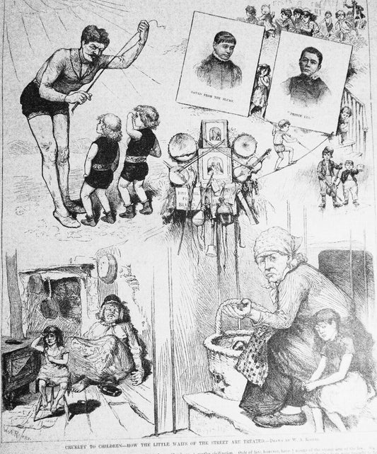 Cruelty to Children ... waifs of the street - original  - Harper's Weekly, 1880