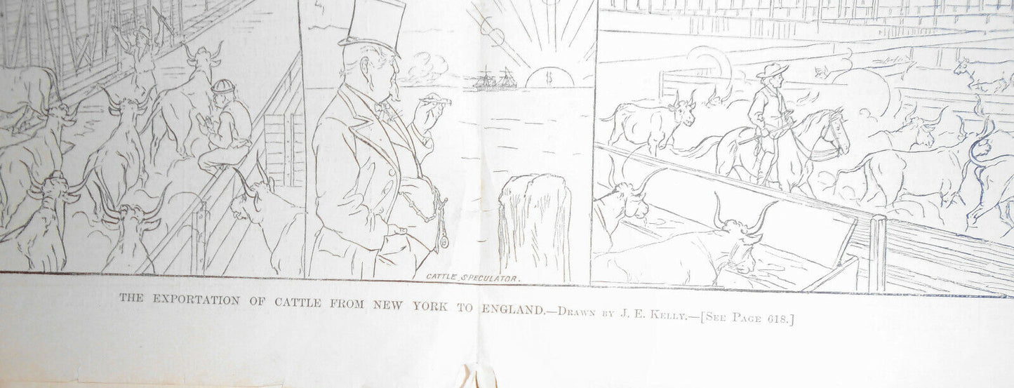 The Exportation Of Cattle From New York To England. Harper's Weekly, 1881.