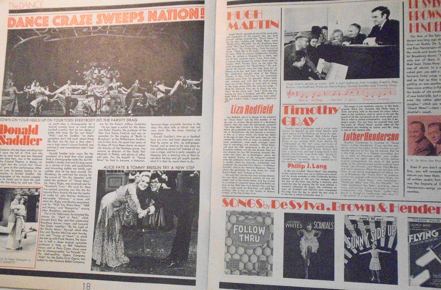 SIGNED Alice Faye & Stubby Kaye, et al   Good News souvenir Program, 1974