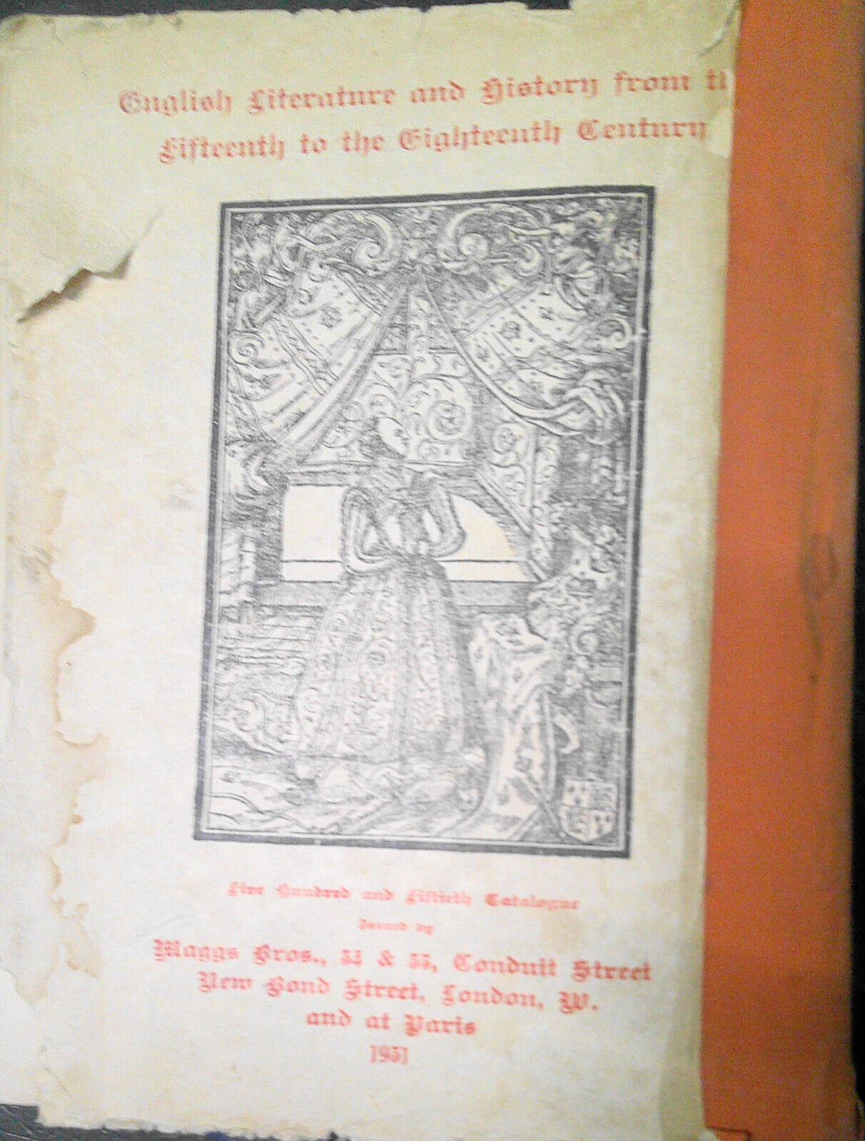 1931 English literature & history from 15th to 18th century. Maggs Bros. No. 550