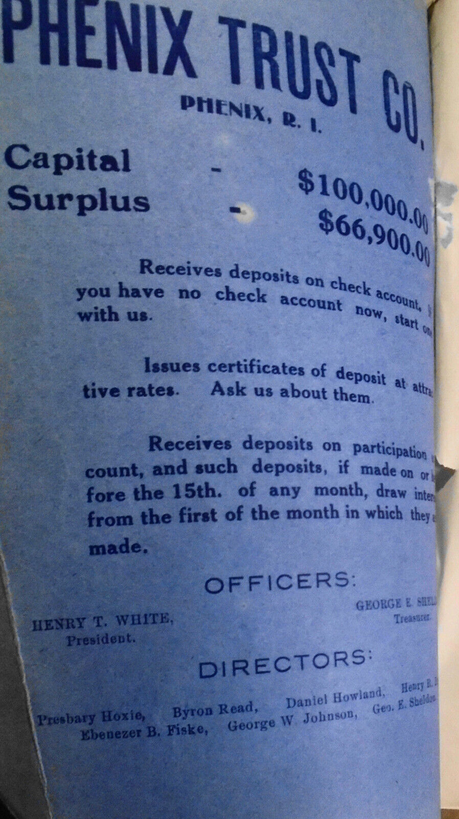1914 West Warwick town tax as assessed and apportioned on the inhabitants...