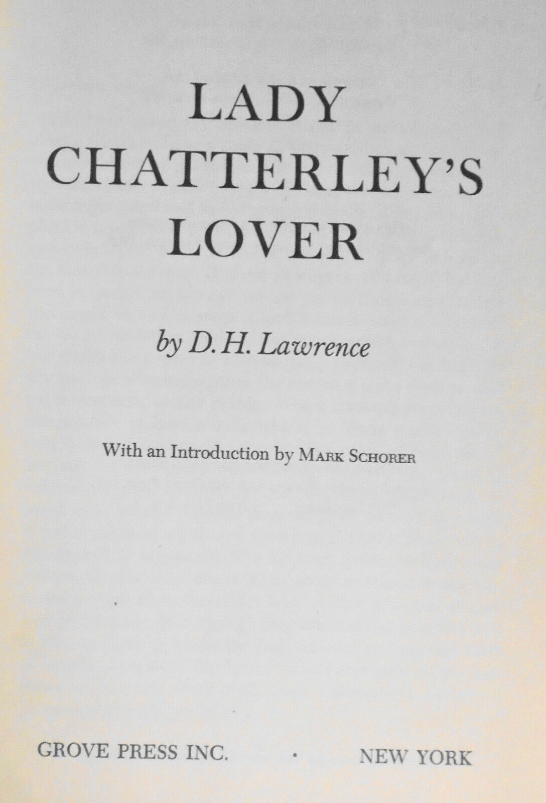 Lady Chatterley s Lover, by D. H. Lawrence. 1959. Hardcover; First Printing.