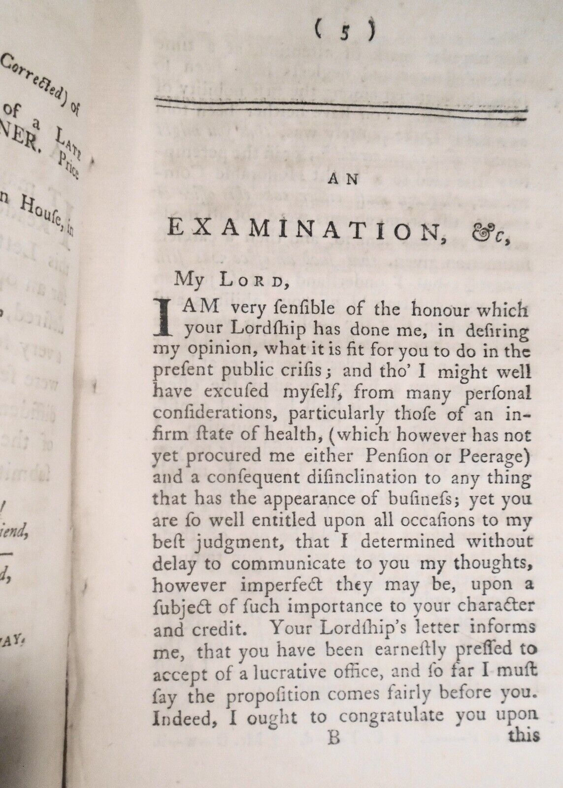 1766 Examination of the principles and boasted disinterestedness - Charles Lloyd