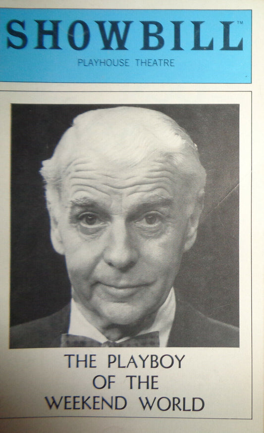 EMLYN WILLIAMS AS: "THE PLAYBOY OF THE WEEKEND WORLD"  - SHOWBILL - 1978