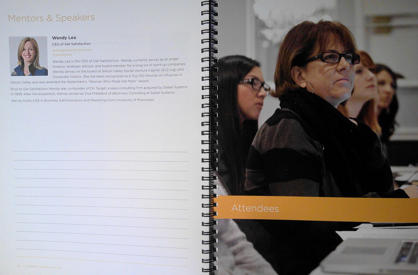 BlogHer Entrepreneurs Conference 2013 program book. Silicon Valley, March 21-23