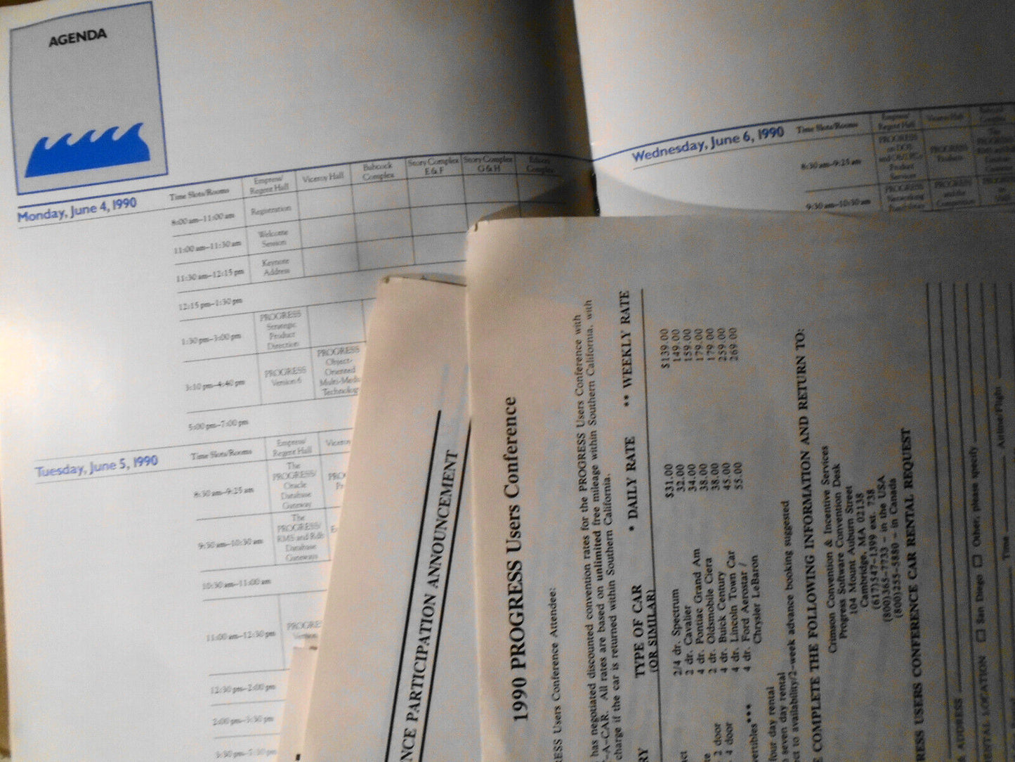 Progress Software Promo archive, 4 items: VHS, Newsletter, 2 Conference programs