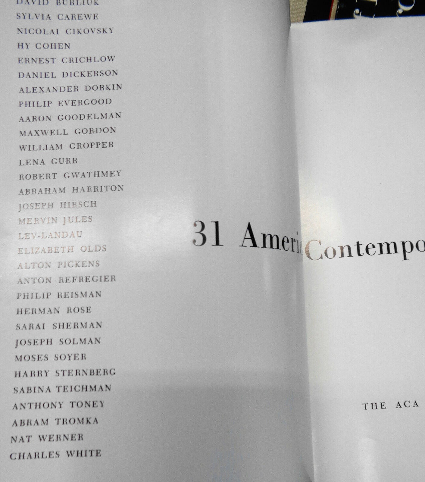31 American Contemporary Artists - ACA Gallery, 1959