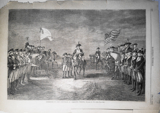 "Surrender of Lord Cornwallis at Yorktown, Virginia, October 19, 1781" - HW 1869