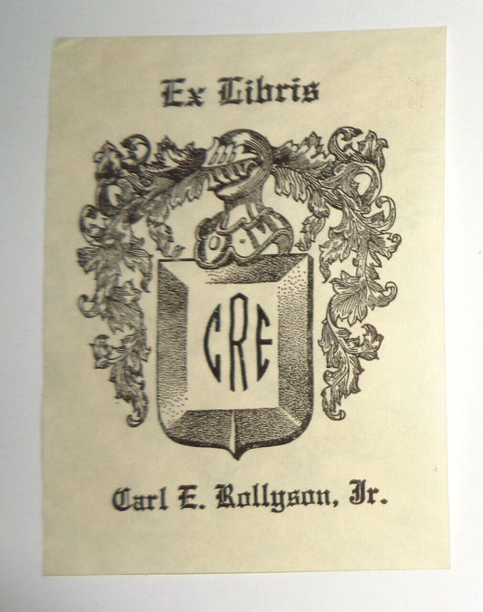 Carl E. Rollyson, Jr.,  author,  Ex Libris Bookplate
