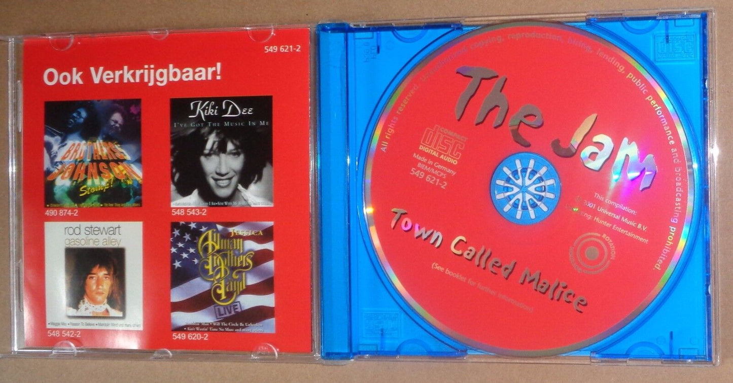 The Jam ‎– Town Called Malice CD - Rare German pressing. 2001. Rotation ‎