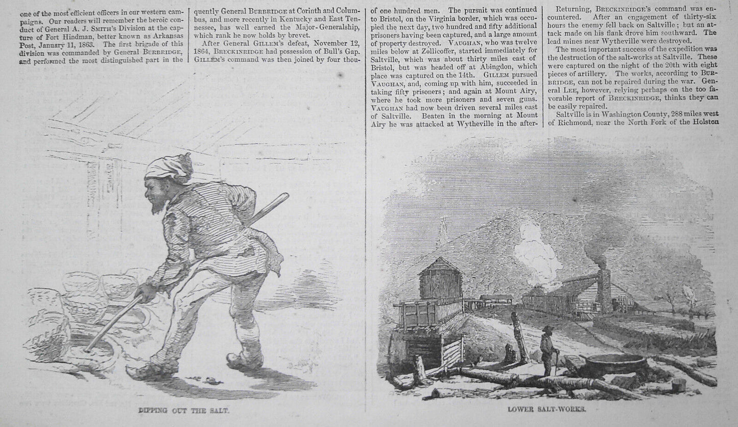 General Burbridge's Raid In Southwestern Virginia - Harper's Weekly, 1865