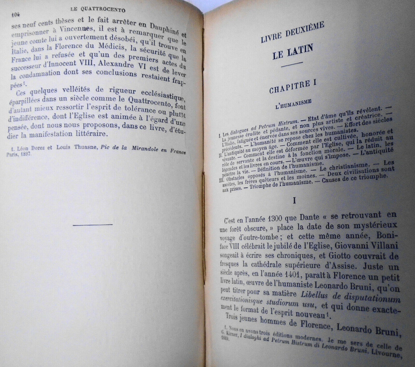 1908 Le Quattrocento: Essai sur L'Histoire Litteraire du XV Siecle Italien 2 Vol