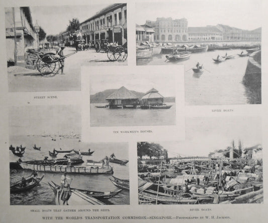 With the World's Transportation Commission, Singapore - Harper's Weekly, ca 1890