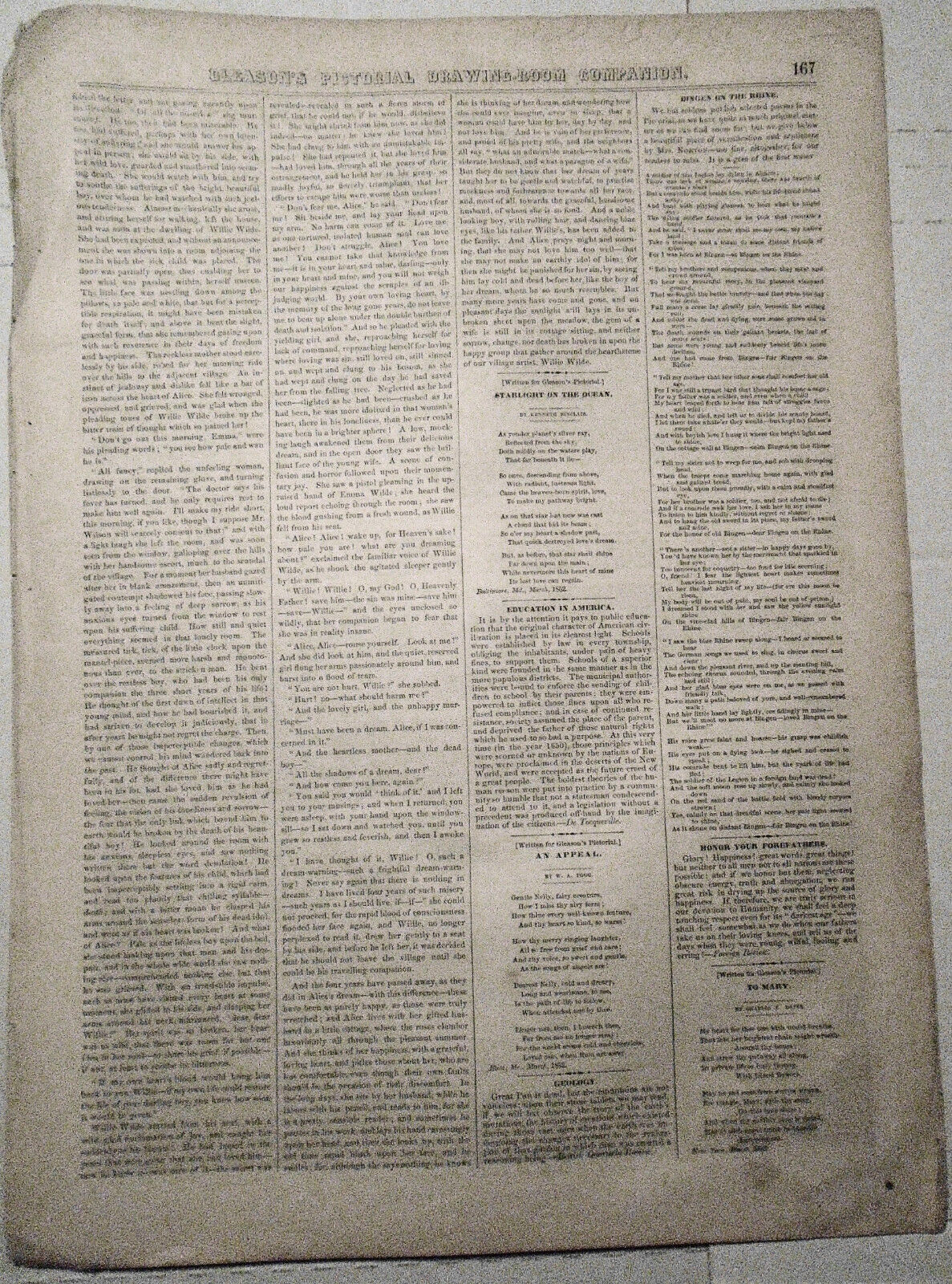 The Capitol At Washington - March 13, 1852 Original, 2 pages, Story & 3 Prints