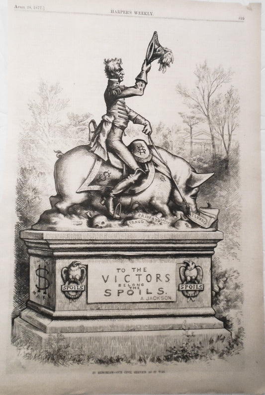 In Memoriam - Our Civil Service as it Was - [Spoils System] - Thomas Nast - 1877