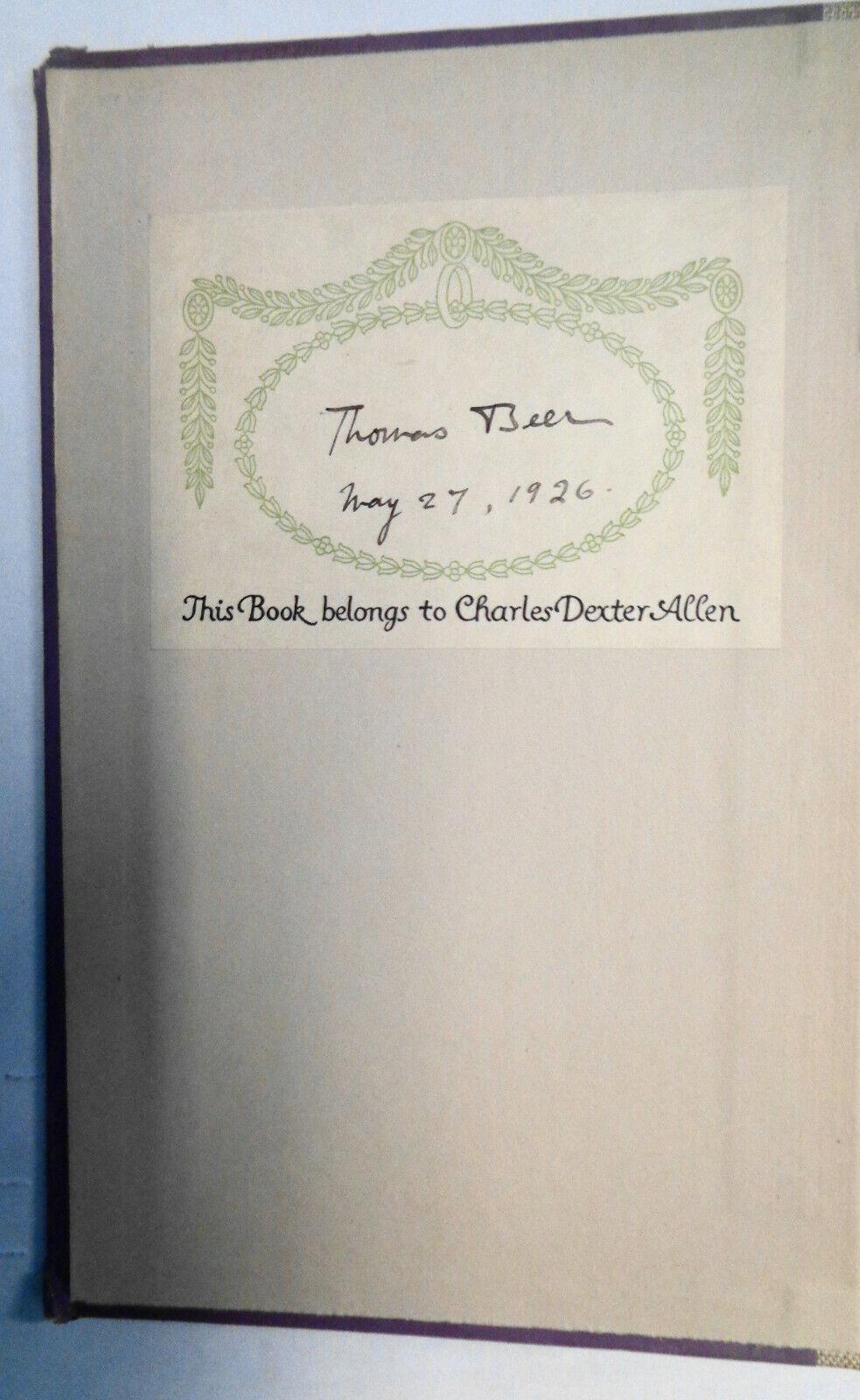 The Mauve Decade: American Life at End of 19th Century Thomas Beer - SIGNED 1926