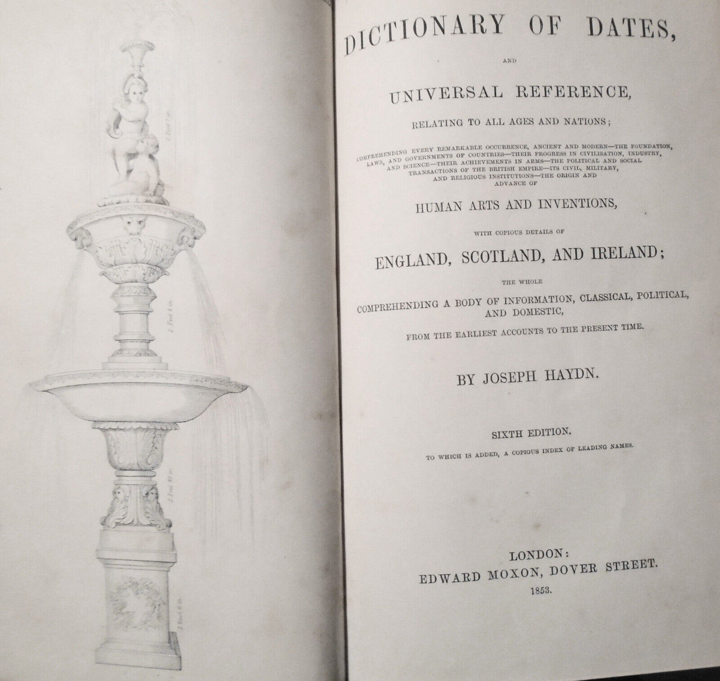 1853 Dictionary of dates & universal reference relating to all ages and nations