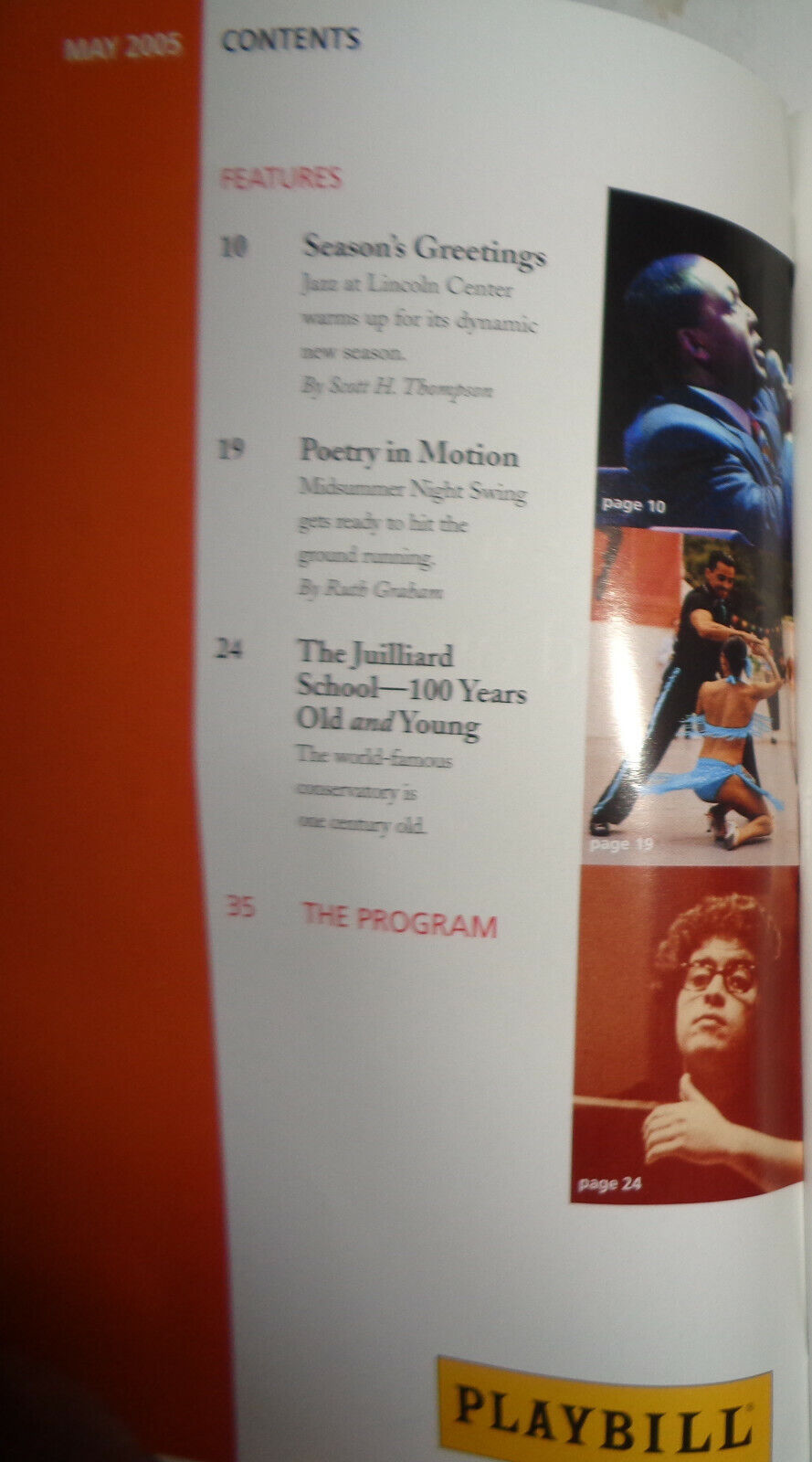 "ESSENTIALLY ELLINGTON" 2005 - HIGH SCHOOL JAZZ BAND COMPETITION - PLAYBILL