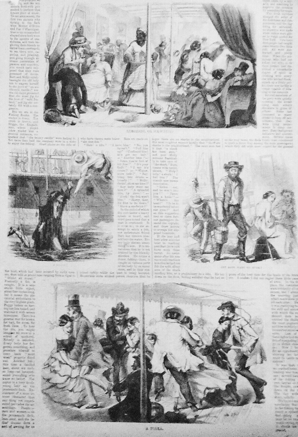 A Trip To The Fishing Banks - Harper's Weekly August 7, 1858, Story & 8 Prints