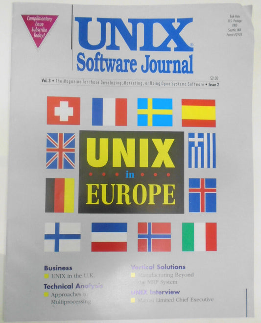 UNIX Software Journal - Vol. 3, Issue 2, 1990. Published by FOURGEN Software