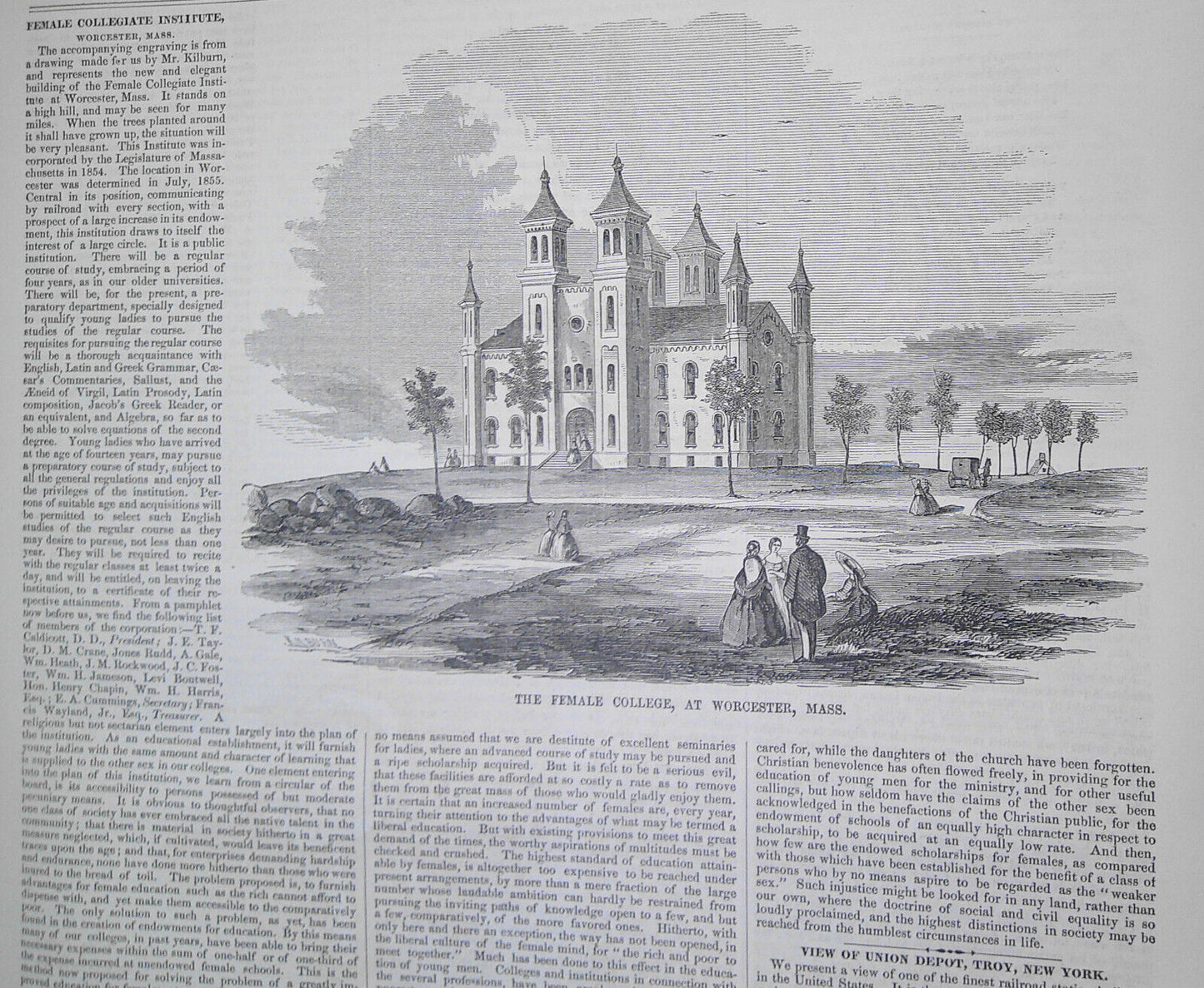 Ballou's Pictorial April 4, 1857 - Sargent's "Arctic Adventure"; Female College