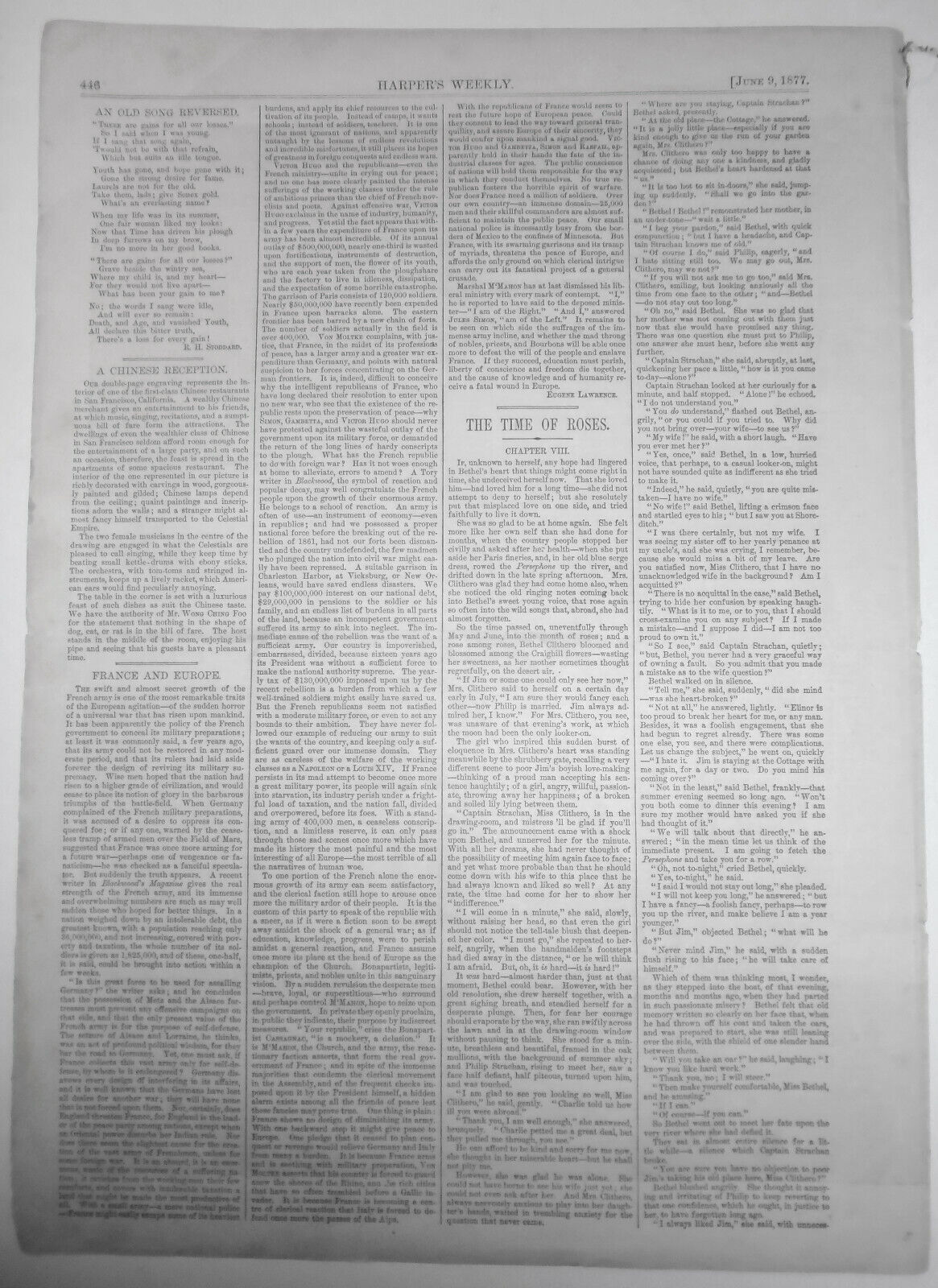 A Chinese Reception In San Francisco. By Paul Frenzeny. Harper's Weekly 1877