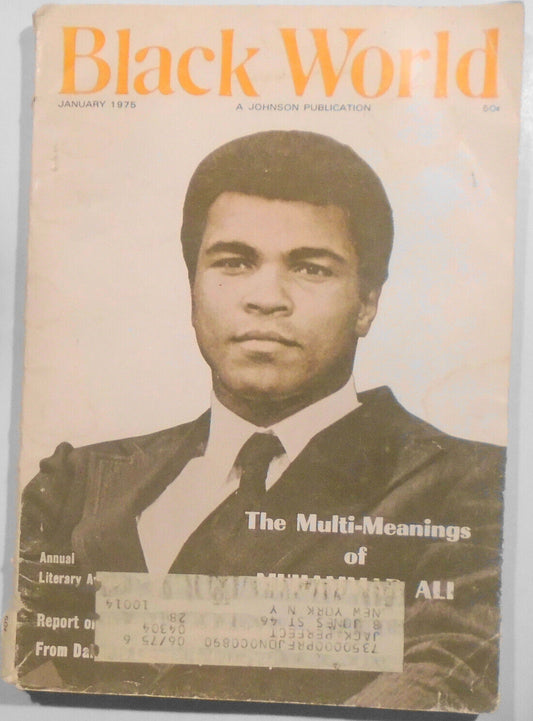 Black World magazine, January 1975. Muhammad Ali.