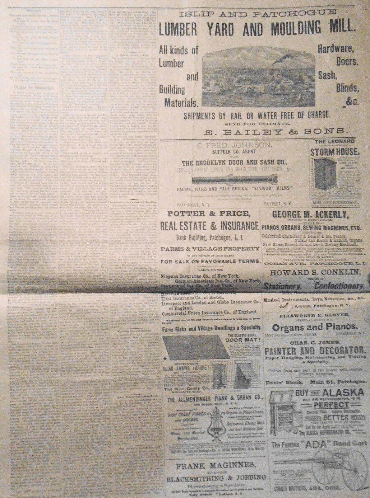 The Suffolk County Argus, 1890 - Lynching, murders, oil rich colored woman, etc.