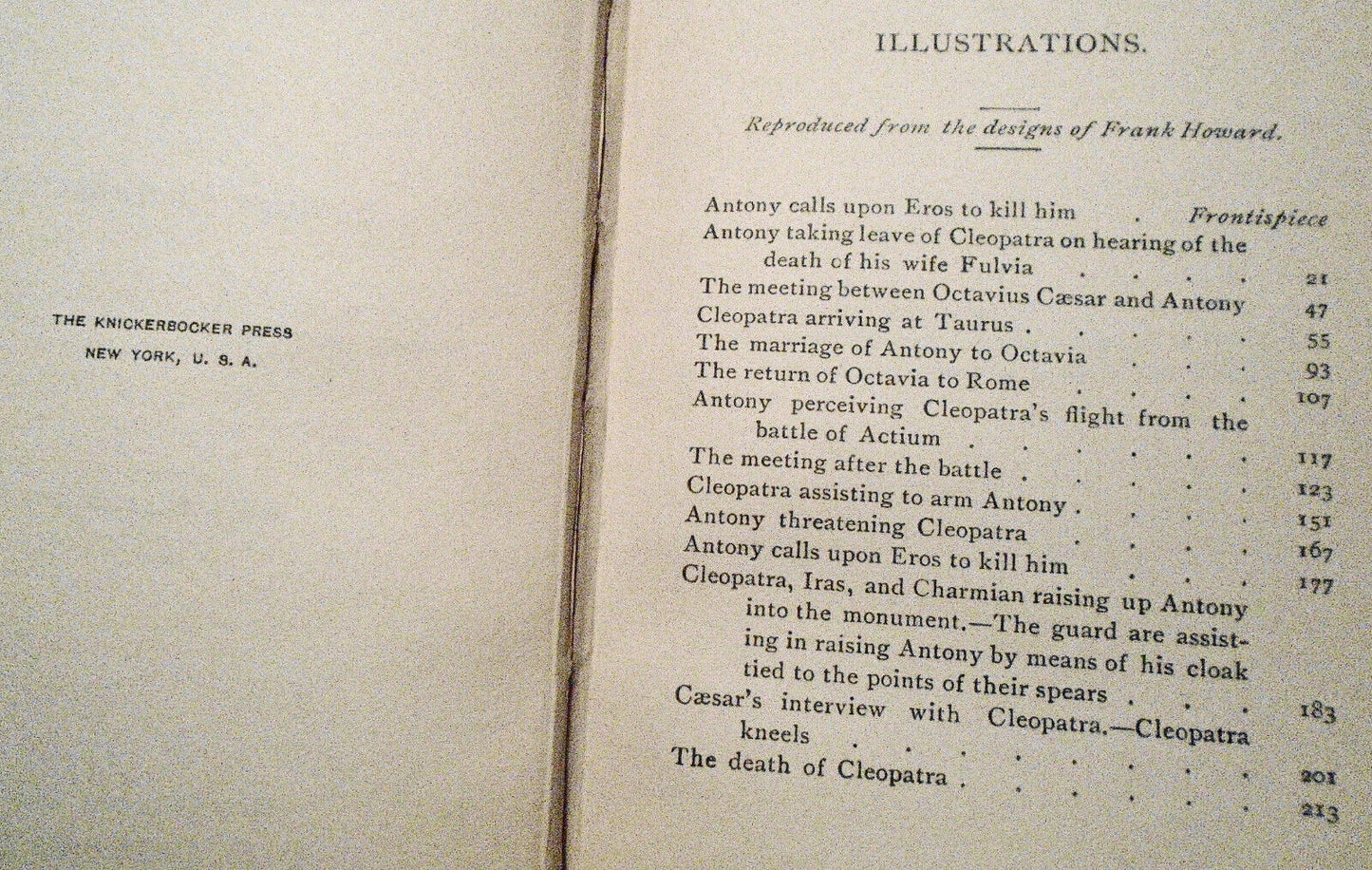 Anthony and Cleopatra, by William Shakespeare. 1893 Ariel edition, Putnam's