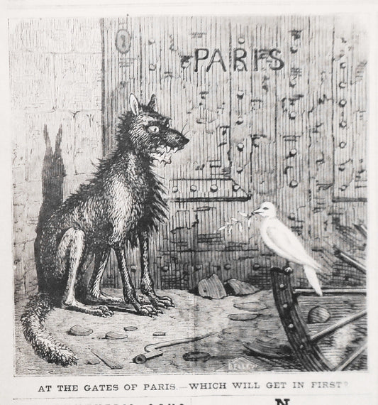 At the Gates of Paris--which Will Get in First? Harper's Weekly December 3, 1870