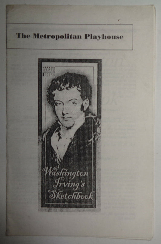 WASHINGTON IRVING'S SKETCHBOOK - PROGRAM - Metropolitan Playhouse, NYC 1998