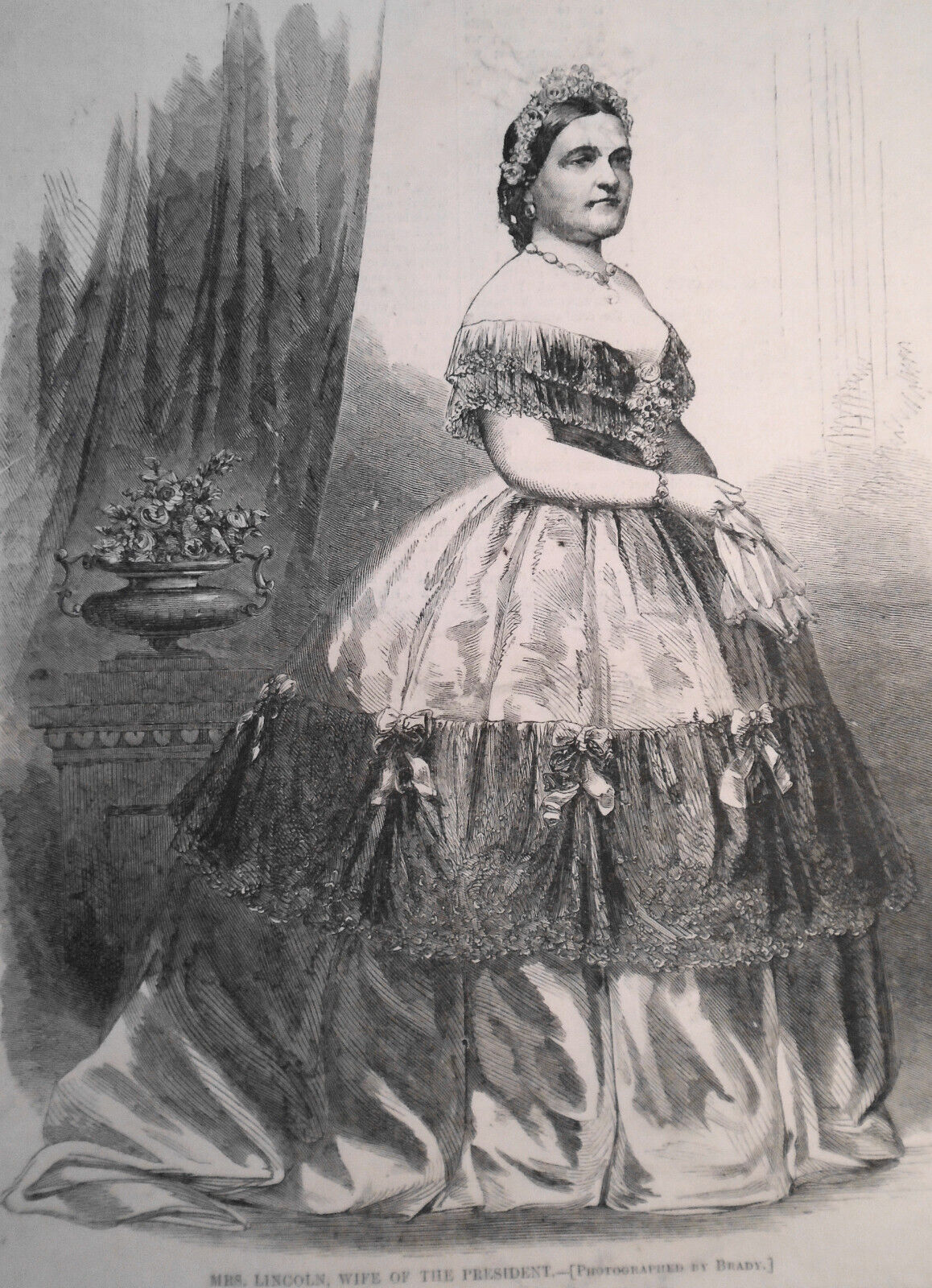 Mrs. Lincoln, Wife Of The President - Harper's Weekly, Original November 8, 1862